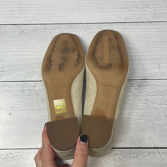 Everlane The Italian Leather Day Heels in Cream Suede 7 S41 - Picture 10 of 13